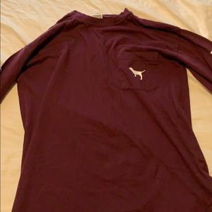Long Sleeve Maroon Shirt.